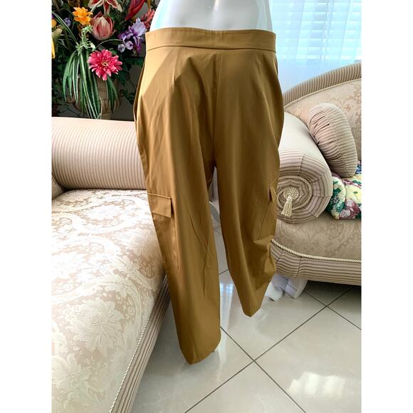 Zara High Waisted Straight Leg Cargo Pants in Toffee - Picture 10 of 12